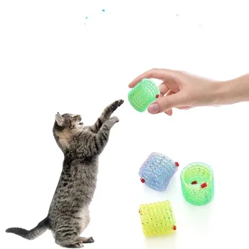 Funny Jumping Pet Cat Spring Toy Bouncing Interactive Spiral Cat Toy Pet Playing Training Toys for Cats Kitten Pet Supplies 4