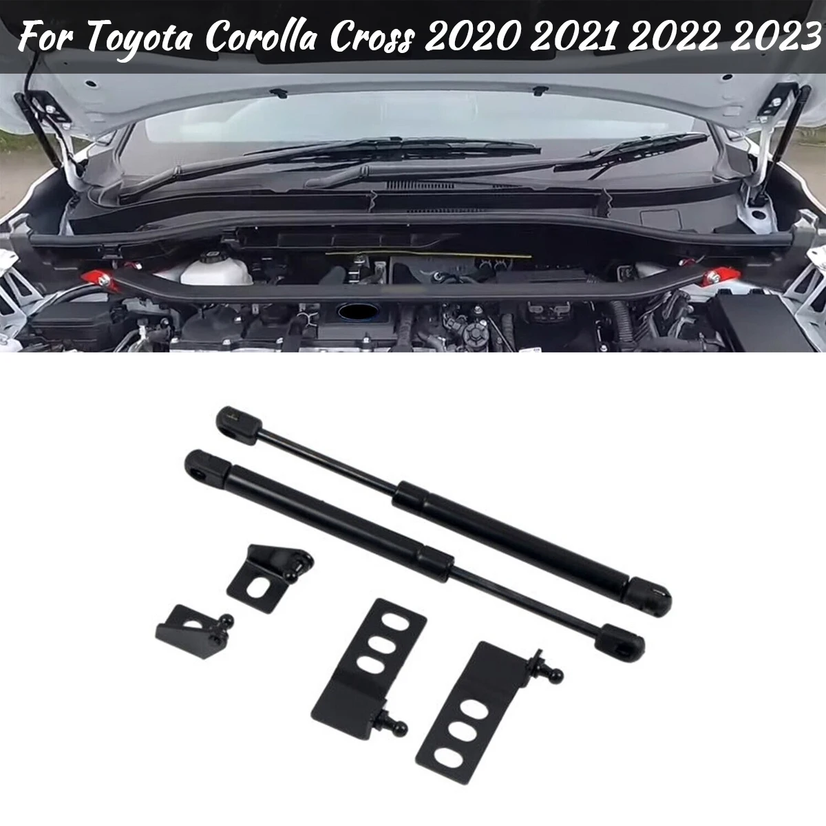 

For Toyota Corolla Cross 2020 2021 2022 2023 Front Hood Bonnet Gas Strut Spring Shock Hydraulic Rod Lift Support Car Accessories