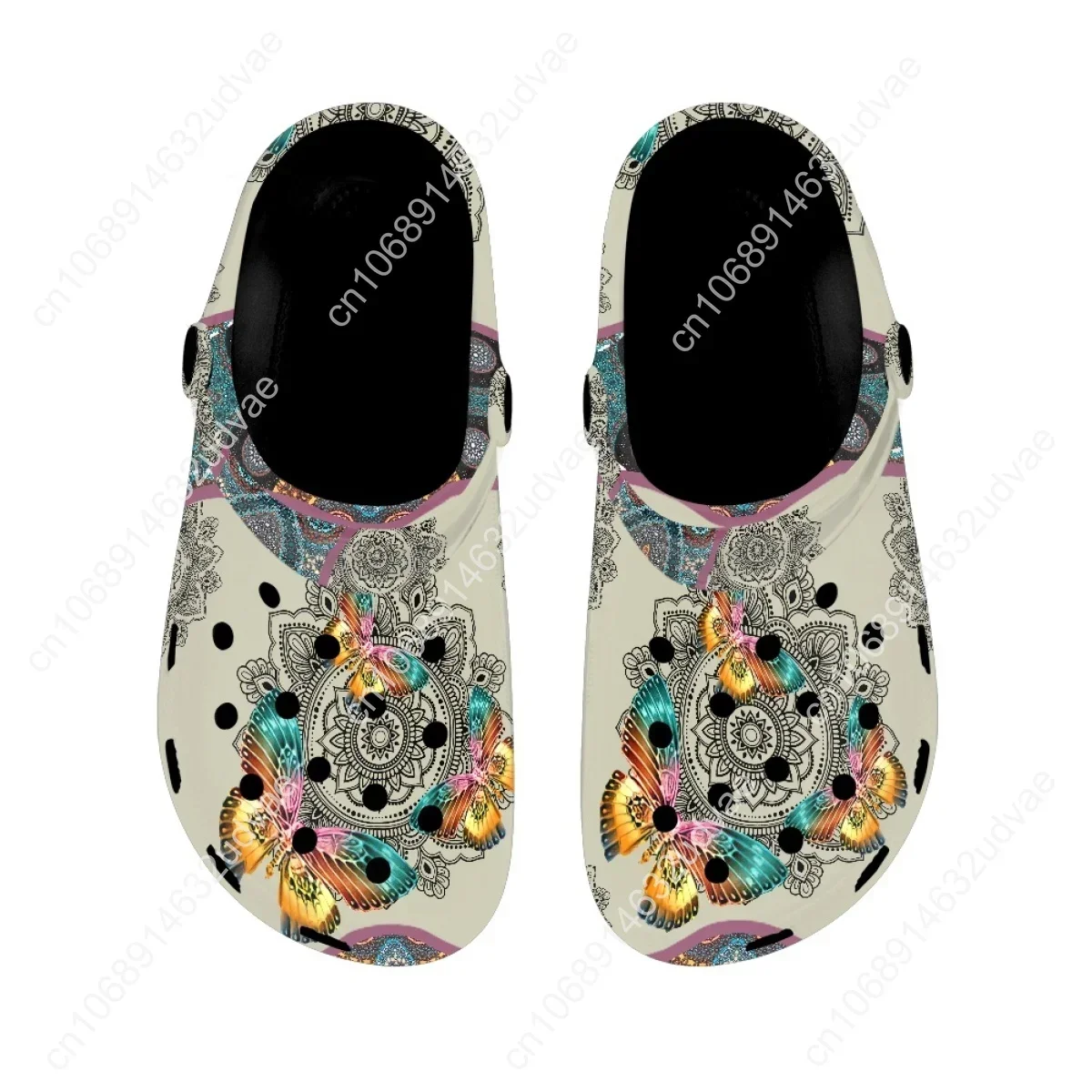 Mandala Designer Casual Garden Flat Shoes Breathable Non-slip Indoor Slippers Summer Comfortable Home Couple Sandals Chinelos
