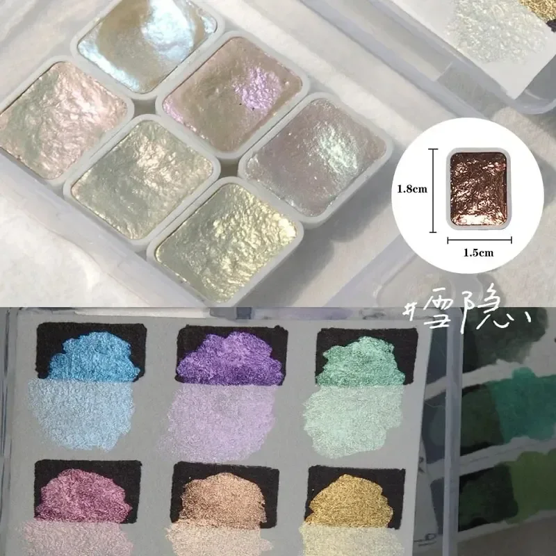 Nail Solid Pigment Watercolor Manicure Decor Metallic Paint Draw Chrome Glitter Powder Flowers Decor Nail Pigment