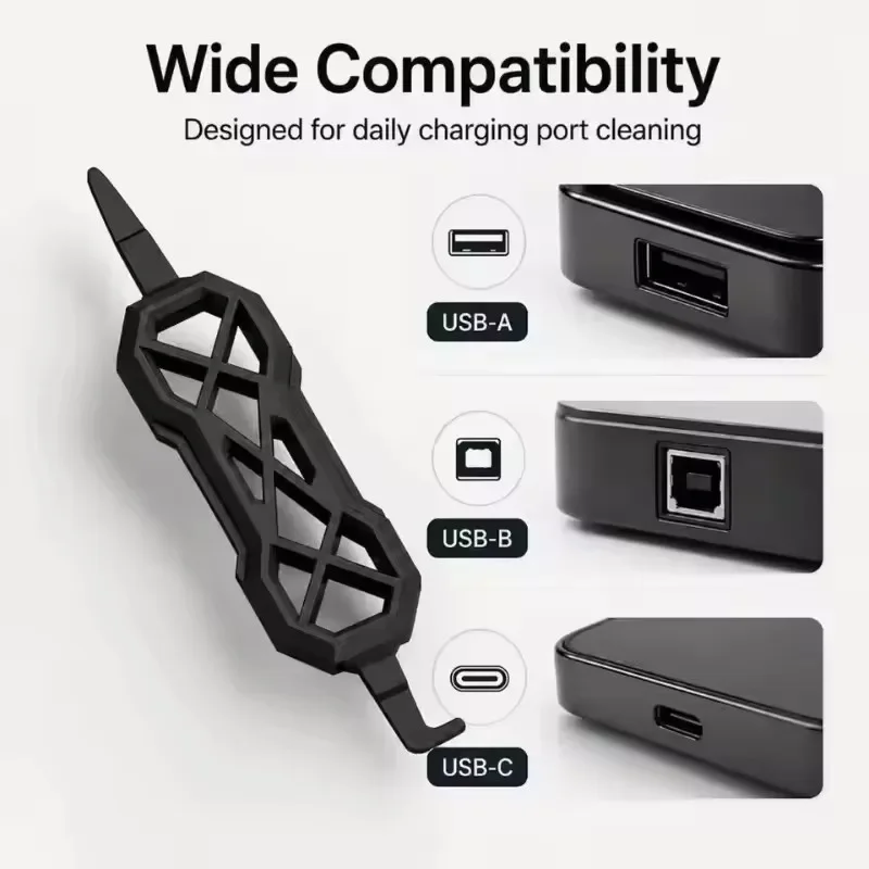 Precision 3D Printed Charging Port Cleaner – Compact Electronic Cleaning Tool