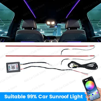 Luce per tetto apribile a LED a 256 colori per Benz BMW Tesla Toyota Honda Audi Luce ambientale per tetto auto Luci decorative Lucernario di controllo APP