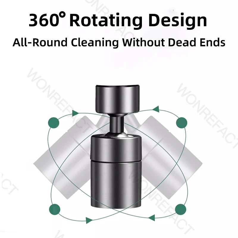 Washing Machine 360&deg;Brass Rotary Faucet Two-Mode Multifunctional Faucet Lengthened Threaded Interface Aerator Save Space