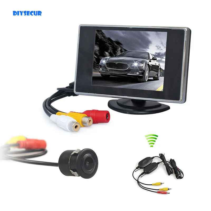 

Беспроводной автомобильный TFT ЖК-монитор 3,5 дюйма DIYKIT, Водонепроницаемая Автомобильная камера заднего вида, камера заднего вида, Система помощи при парковке, комплект