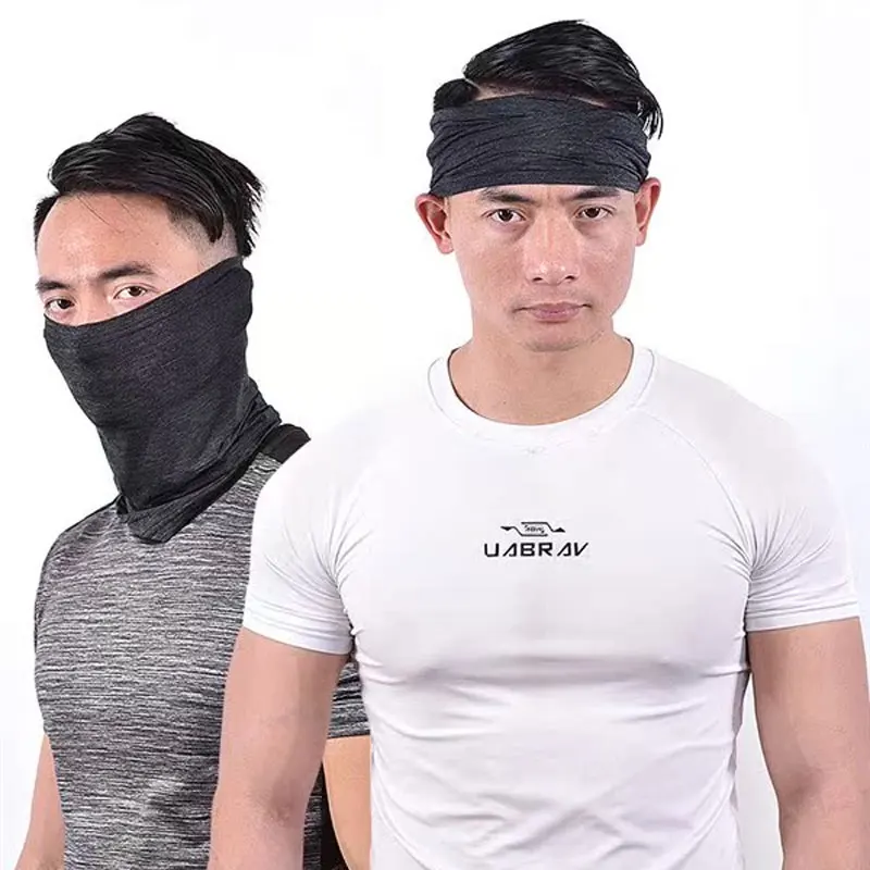 Summer Ice Silk Face Mask Outdoor Cycling Face Cover UV Protection Breathable Neck Warmer Scarf Ear Motorcycle Bandana Facemask