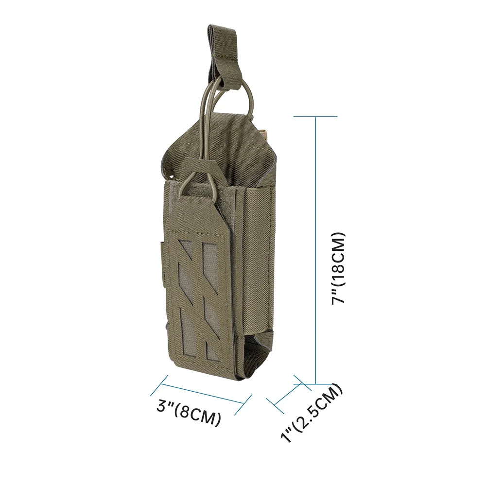 500D Tactical Walkie Talkie Pouch Nylon Molle Radio Pouch Portable Outdoor Hunting Sports Phone Holder Interphone Holster 2
