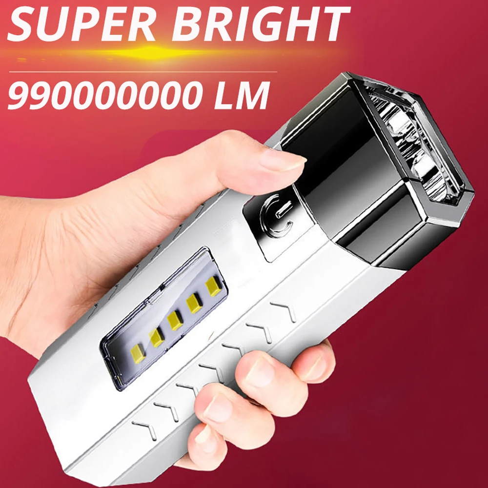 

Ультраяркий тактический светодиодный фонарик ZK30 для улицы, 990000000LM, мини-фонарик с USB-кабелем для зарядки, освещение для кемпинга и рыбалки