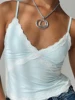 Women Camisole Sleeveless Tops V-neck Backless Lace Trim Fit Summer Vest for Party Club 3