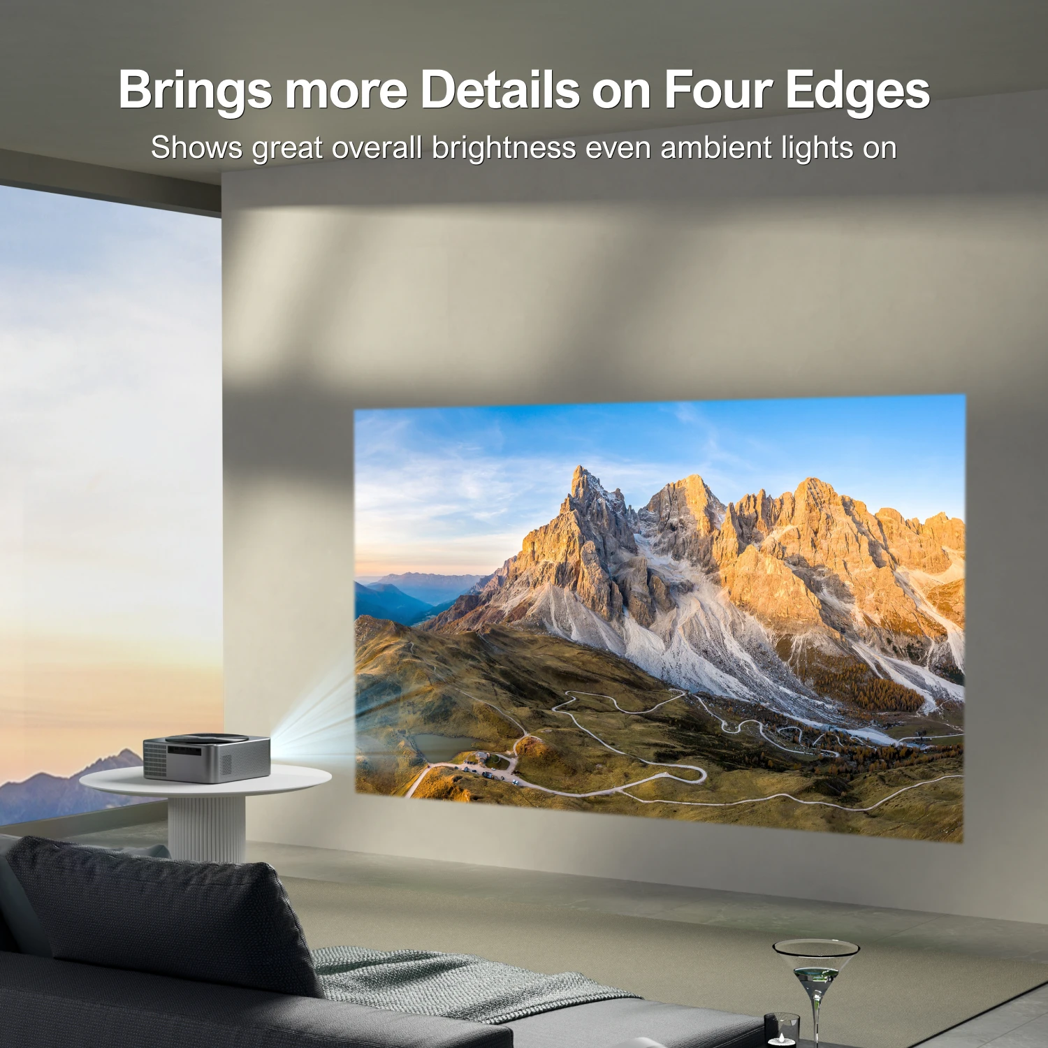 ULTIMEA Apollo P40 ネイティブ1080PフルHDプロジェクター、4K対応