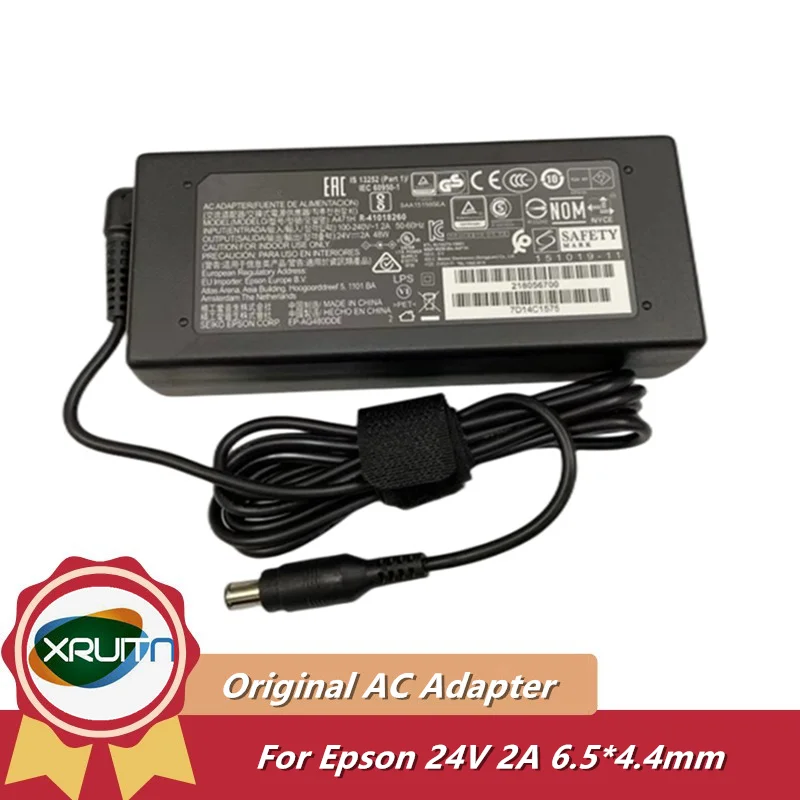 Adaptador ac para Epson Scanner e Impressora Carregador de Alimentação Original A471h A421h 24v 2a 48w