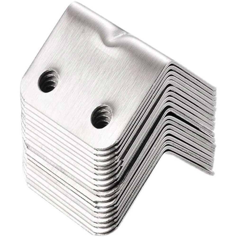 90 degree angle L bracket angle stainless steel bracket suitable for tables chairs cabinets wardrobes 20pcs/lot