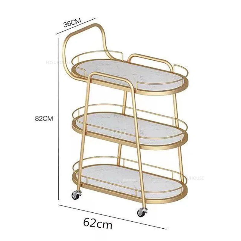 Modern Hotel Trolley Commercial Restaurant Bar Cart Home Mobile Trolley Hotel Club High-end Wine Delivery Cart Tea
