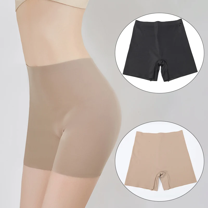 Anti Chafing Slip Shorts for Women High Waist Safety Boyshorts Invisible Under  Dress Seamless Underwear Smooth Control Panties - AliExpress