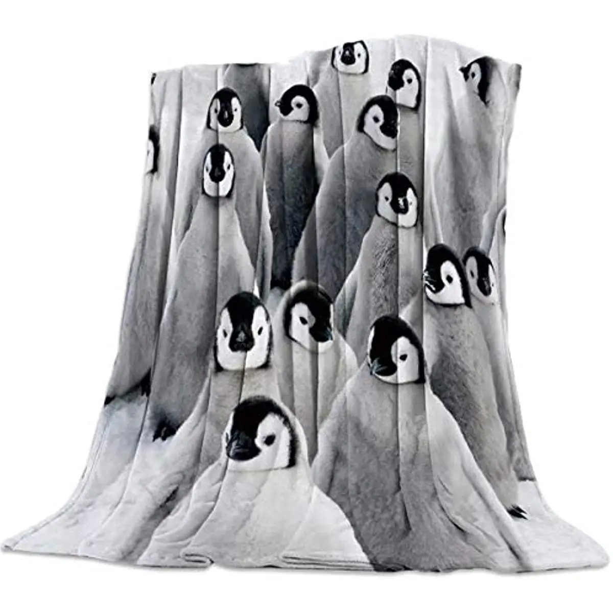 

Throw Blanket Warm Fuzzy Plush Blanket Flannel Fleece Bed Blanket Cute Penguins Fun Art Lightweight Blanket Throw for Sofa Bed