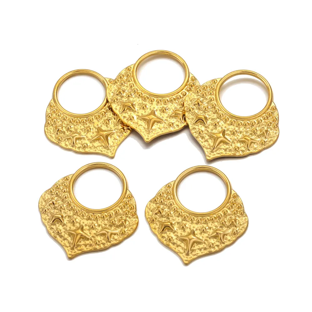 5 stücke Edelstahl großen Kreis Charms für Ohrring machen vergoldete Ohrringe Connector Charms DIY Schmuck machen Ergebnisse – Detail 7