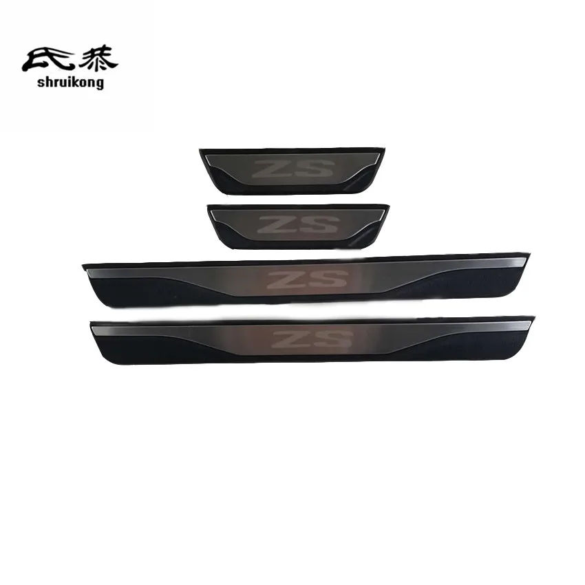 

4PCS/Lot Plastic Stainless Steel For 2017-2022 MG ZS Car Accessories Auto Door Sill Pedal Welcome Scuff Plate Cover