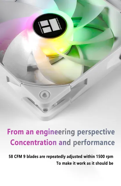 Thermalright TL-C12RW-S V2 Ventola PC 120mm ARGB - Ventola Inversa, PWM, 1500RPM, Bianco - Foto 11