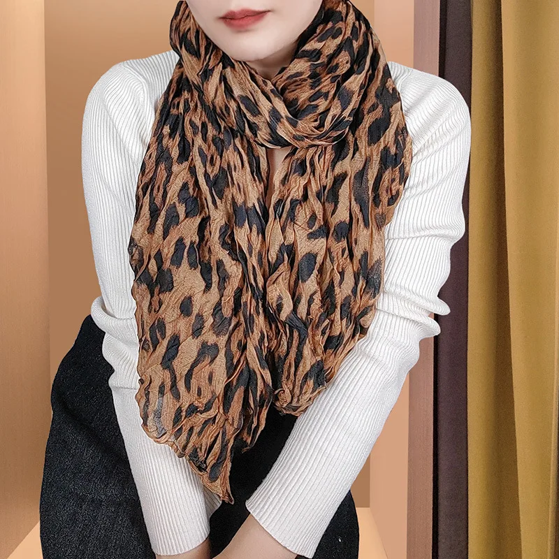 Leopard-print Scarf - Brown/leopard print - Ladies