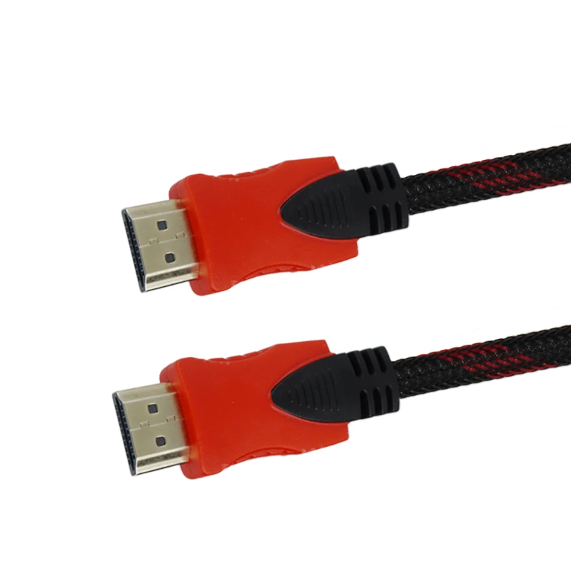 HDM1-Compatible кабель, высокоскоростное позолоченное соединение с красной черной сеткой 1080P 1,4, видеокабель для переключателя разветвителя HDTV