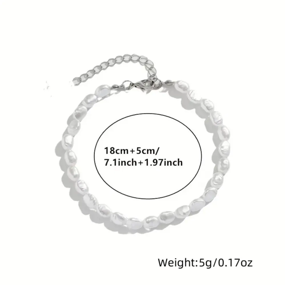 Elegant Baroque-Inspired Imitation Pearl Bracelet for Women Faux Pearl Beads Chain Bracelets Perfect for Daily Wear & Parties