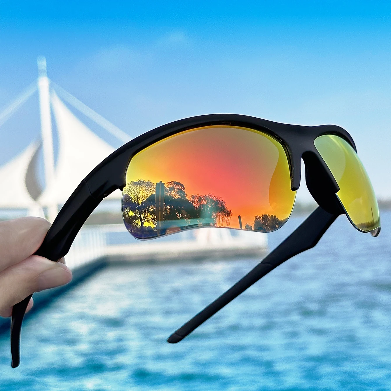 Men and Women Outdoor Sports Sunglasses UV400 Bicycle Cycling Eyewear Mtb Bike Camping Hiking Driving Goggles Colorful