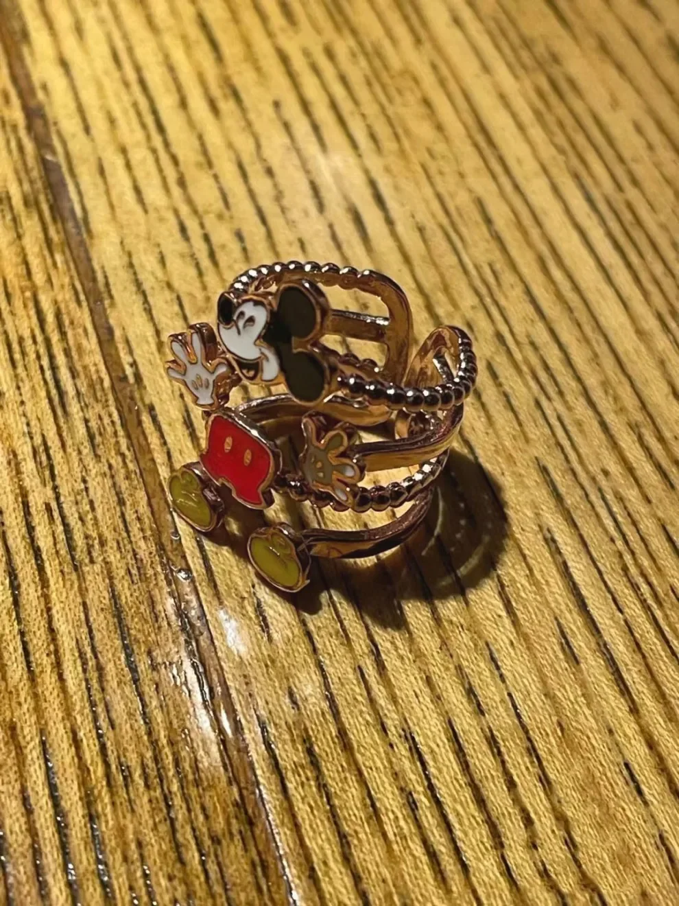 Mew Disney Cartoon Cute Mickey Mouse Ring Quaint Creative Multi-layer Mickey Ring Adjustable Jewelry Girl\'s Birthday Party Gift
