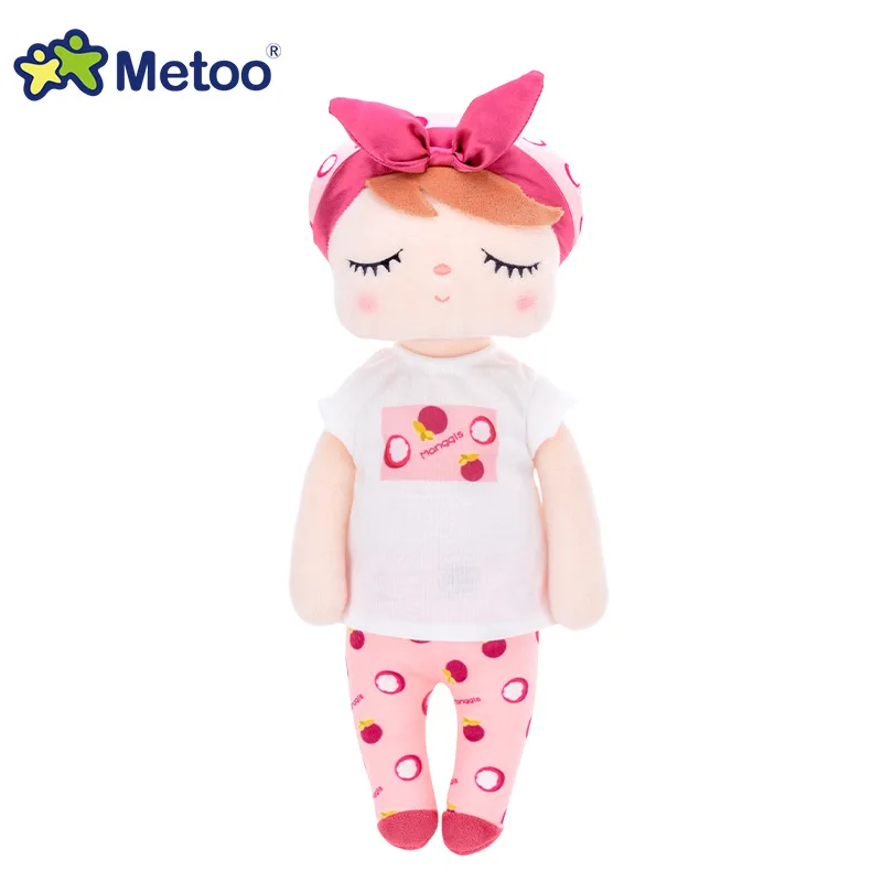 Original Metoo Doll Full Series Angela Stuffed Doll Curls Angel Fruits Dress Up Wedding Plush Toys Baby Kids Gift 4