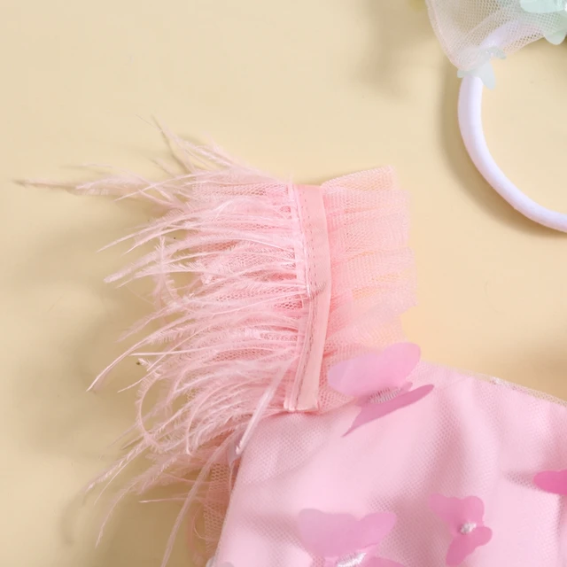 Pagliaccetto Neonata Con Tutù - Maniche A Sbuffo, Scollo Quadrato, Set 2 Pezzi Con Fascia Capelli - Foto 6