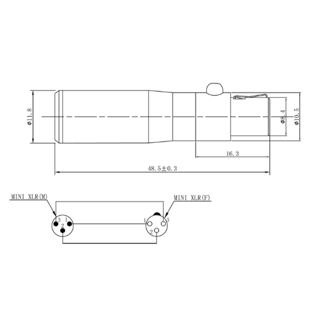 XLR 3 Pin Male to 4 Pin Female Adapter Plug for Microphone Speaker_OFSS
