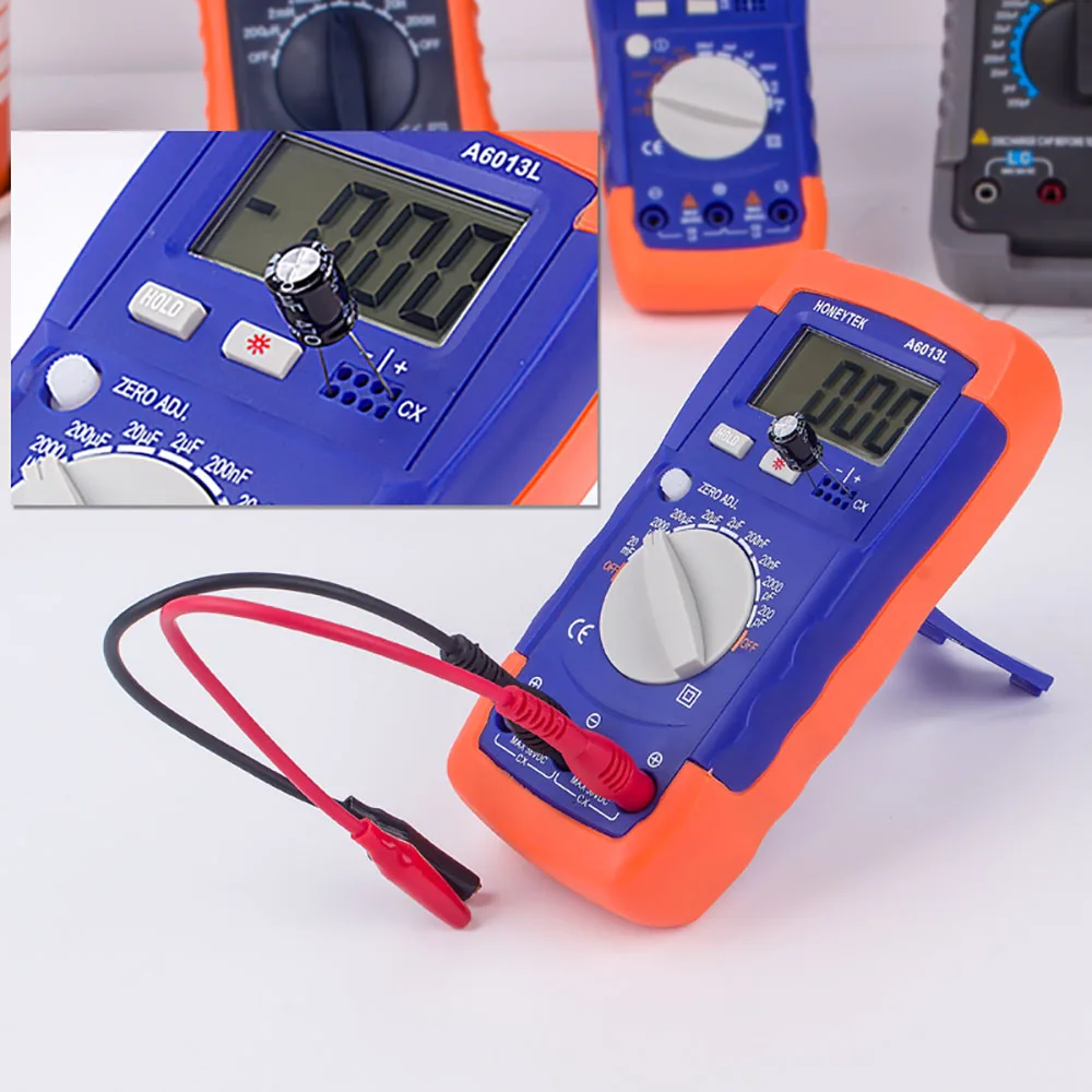 

A6013L LC Meter Inductance Capacitance Tester Set Of Probes Feelers For Tester 200pF-20mF Capacitors 200μH-200H Inductances