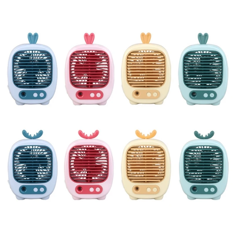 

Новое поступление 2024, Летний мини-вентилятор охлаждения, увлажняющий мультяшный вентилятор с распылителем, настольный вентилятор с USB-зарядкой