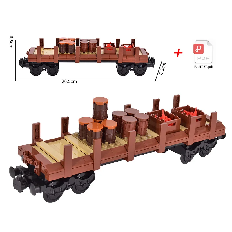 캐리지를 갖춘 MOC 도시 증기 기관차 엔진: DIY 첨단 기술 모듈식 운송 차량 빌딩 블록 세트