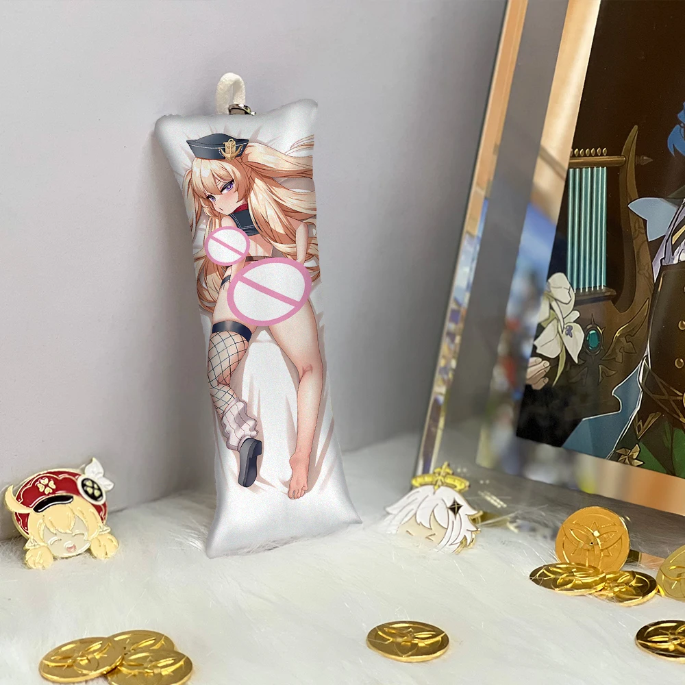

Azur Lane Mini Dakimakura Key Chain Bag Pendant Anime Accessories Small Cute Body Pillow Keyring Bag Pendant Double Side