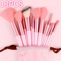 Essential 13 - Piece Makeup Brush Set - Professional Cosmetic Beauty Tools (13pcs pink)