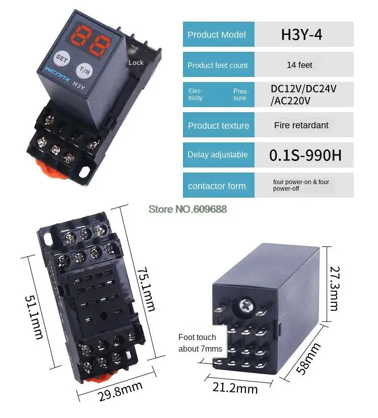 light switch wifi JSZ6 Delay Control H3Y-2 H3Y-4 H3Y-2H 12V 24V 220V Small Miniature Display Cycle Time Delay Relay Timer Time Switch designer light switches