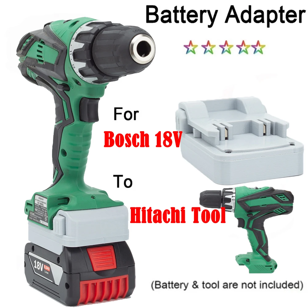 For Bosch 18V Li-Ion Battery Adapter Converter To for Hitachi HiKoKI 18V Series Cordless Tools  (Not include tools and battery) lgnition switch w 2 keys for hitachi excavators ex 1 2 3 5 6 zx 1 3 series