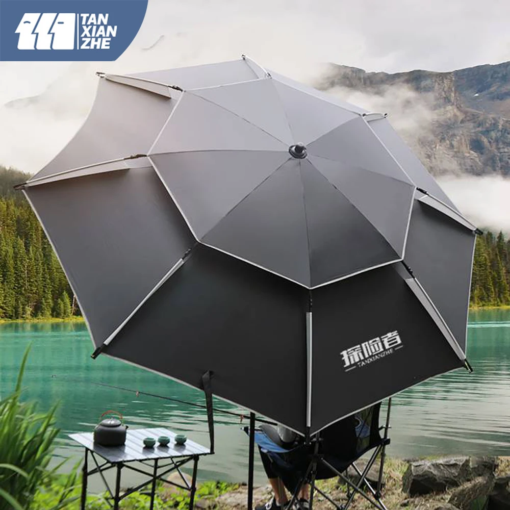 

TANXIANZHE 2.0-2.4M Outdoor Beach Camping Fishing Outdoor Camping Use Detachable Adjustment Direction Sun Shade Rainproof