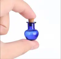 9pcs Miniature Apple Shape Glass Bottles with Cork Stopper Tiny Decorative Jars Small Vials for Dollhouse Decoration DIY Crafts 1