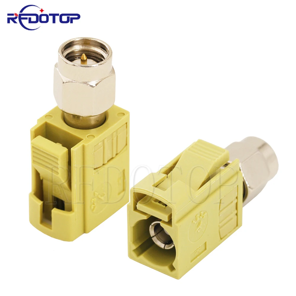 

1Pcs Fakra to SMA Adapter Curry Fakra k Female Jack to SMA Male Plug Straight Adapter 50 Ohm High Quality RF Coaxial Connector