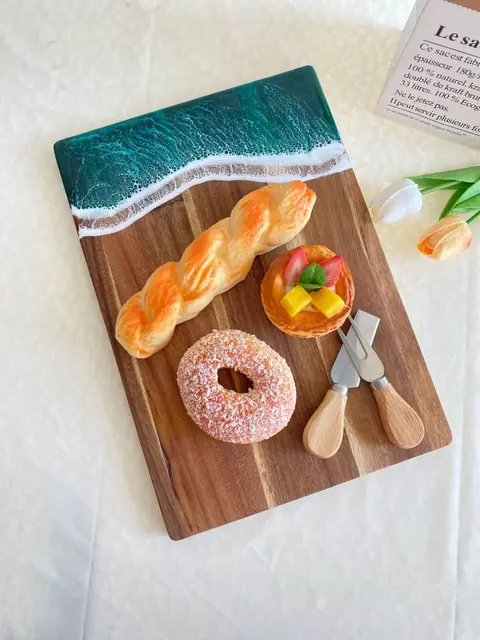 カッティングボード 海 アカシア まな板 チーズボード オーシャン