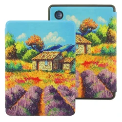 Premium PU Leather Cover with Auto Wake/Sleep for Kobo Clara Colour (Lavender)