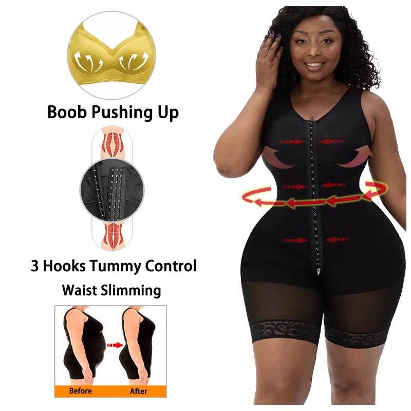 Women Body Shaper Full Body Shapewear Compression Girdle Fajas Colombian Corrective Underwear Tummy Control Shaper Butt Lift Slim Corset Bodysuits