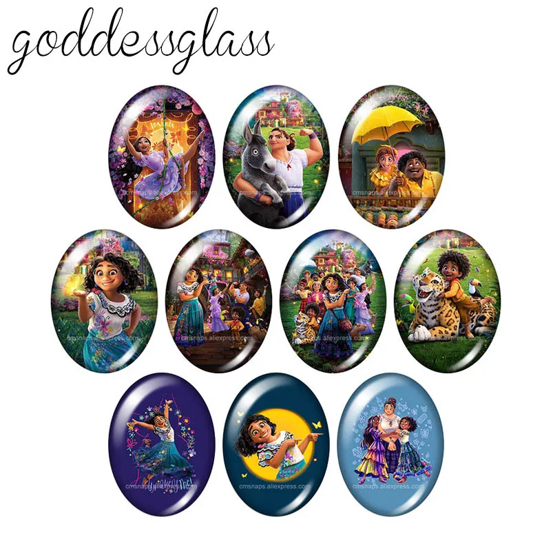 Necklaces & Pendants near me Disney Encanto Mirabel Magical music 10pcs 13x18mm/18x25mm/30x40mm Oval photo glass cabochon flat back bracelets Making findings heart locket