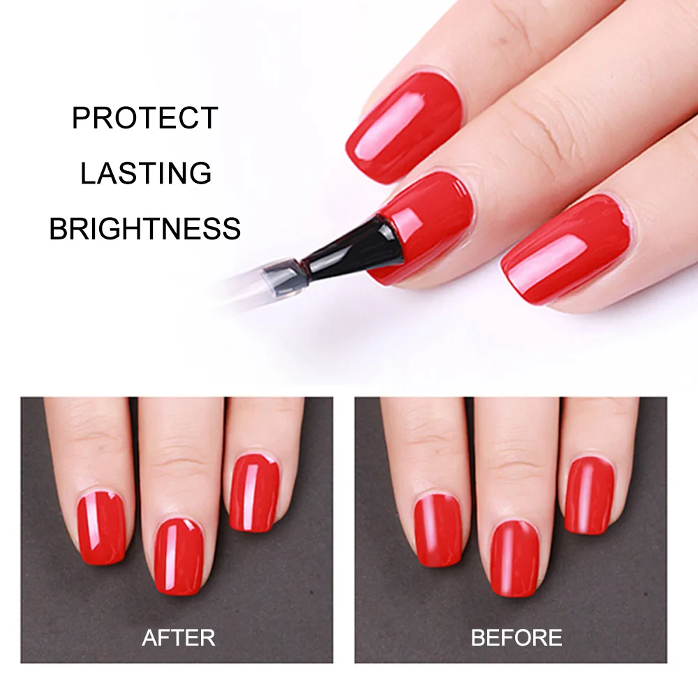 MIZHSE 18ML Super Top Coat No Wipe UV LED Gel Polish Sealer Sealing Shining Clear Gel Diamond Top Coat Soak Off Functional Gel 3
