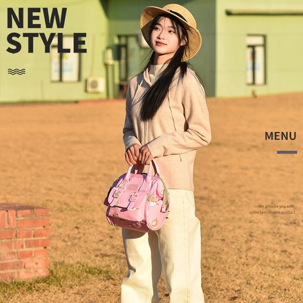 Cartoon Print Mommy Backpack Large Capacity Multifunctional Breastfeeding Bag Wear-resistant Anti Splash Water Travel Backpack