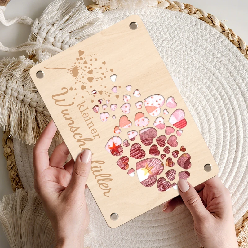 Elegant Wooden Greeting Card