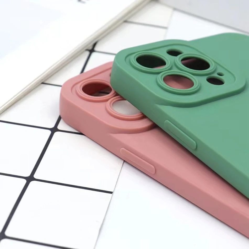 Candy Color Soft Silicone Full Protection Phone Case - Smooth Liquid Design
