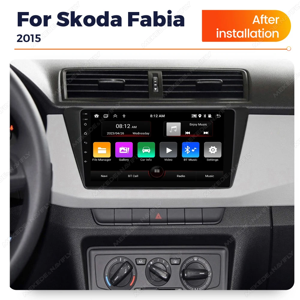 4+64G] 8-Core 9" IPS Autoradio Pour Skoda Fabia 2015-2019 Avec Carplay Sans Fil, Bluetooth/WiFi,Caméra De Recul - Auto