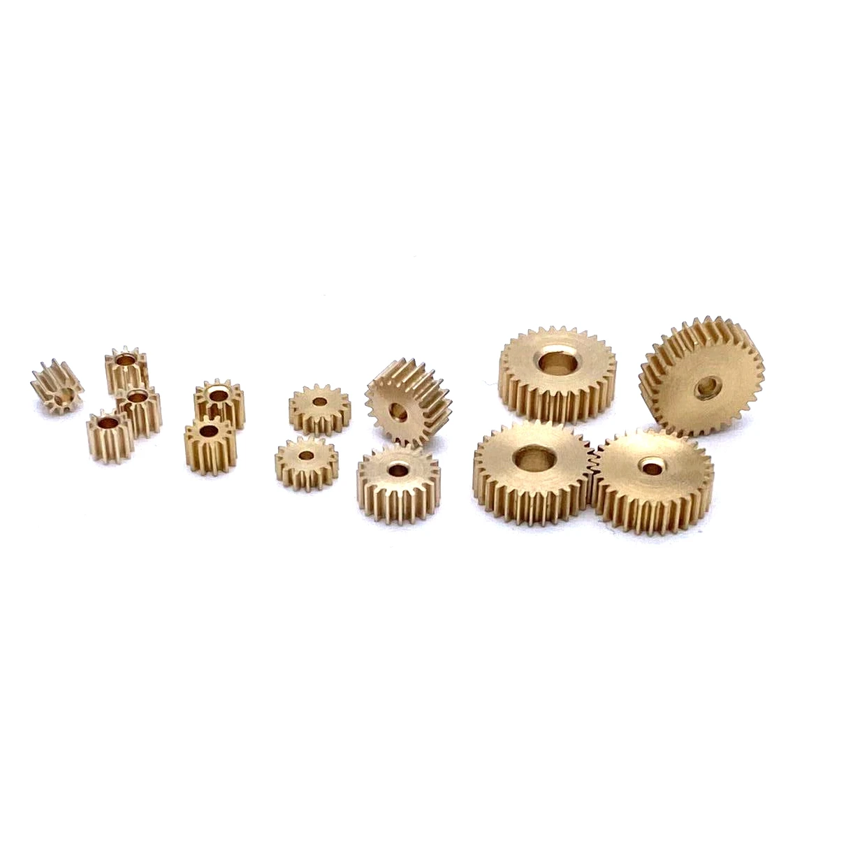 Motor Gear Transmission Gear 0.2M 0.8/1/2mm Brass Spur Gears 10/12/15/20/30/40 Teeth DIY Miniature Models