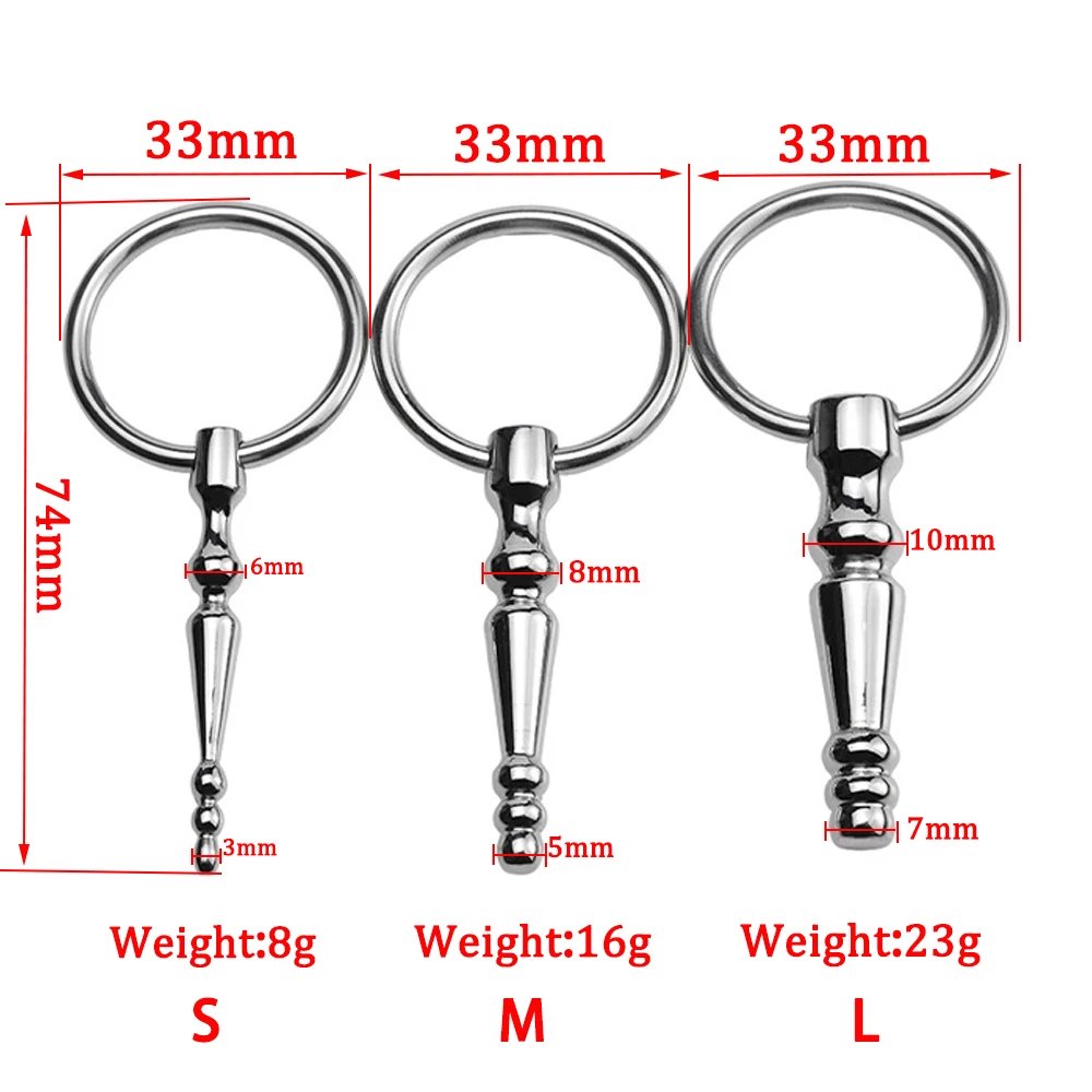 Male Penis plug Sex toys Stainless steel Catheter Urethral Dilation Horse Eye Stick Urine plugging rod Adult Games Masturbators